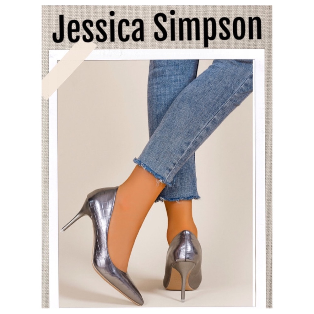 Jessica Simpson Heels Pumps Metallic gunmetal gray Heels Size 36